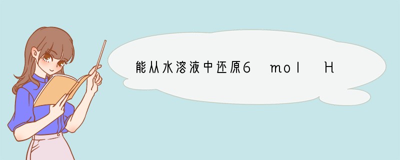 能从水溶液中还原6 mol H 的是（）A．2 mol FeB．6 mol OH-C